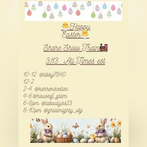 🐣🐰3/13 EASTER SHARE SHOW TRAIN FLYER🐰🐣